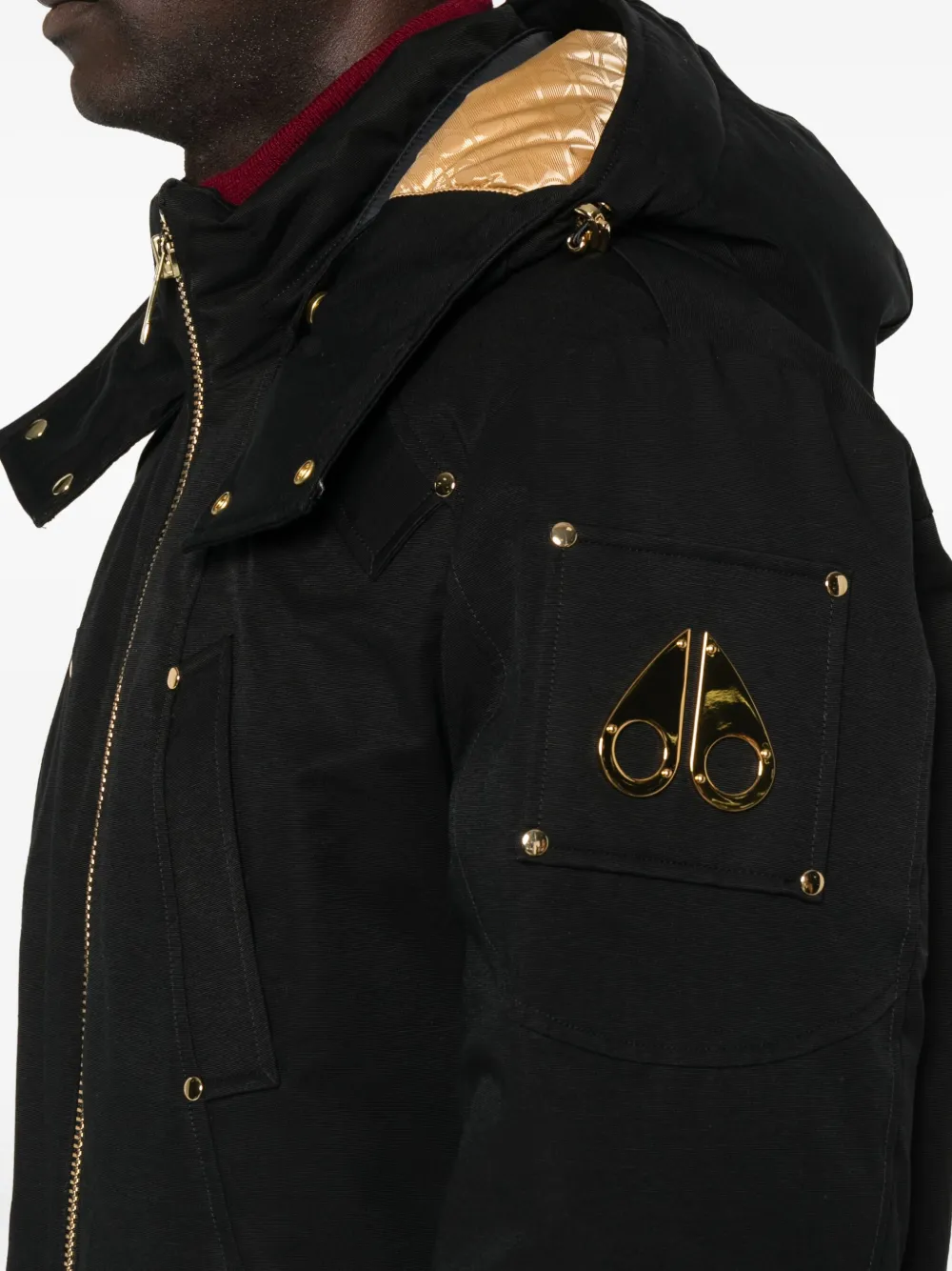 Moose Knuckles Gold Series Ballistic Jacket In Black