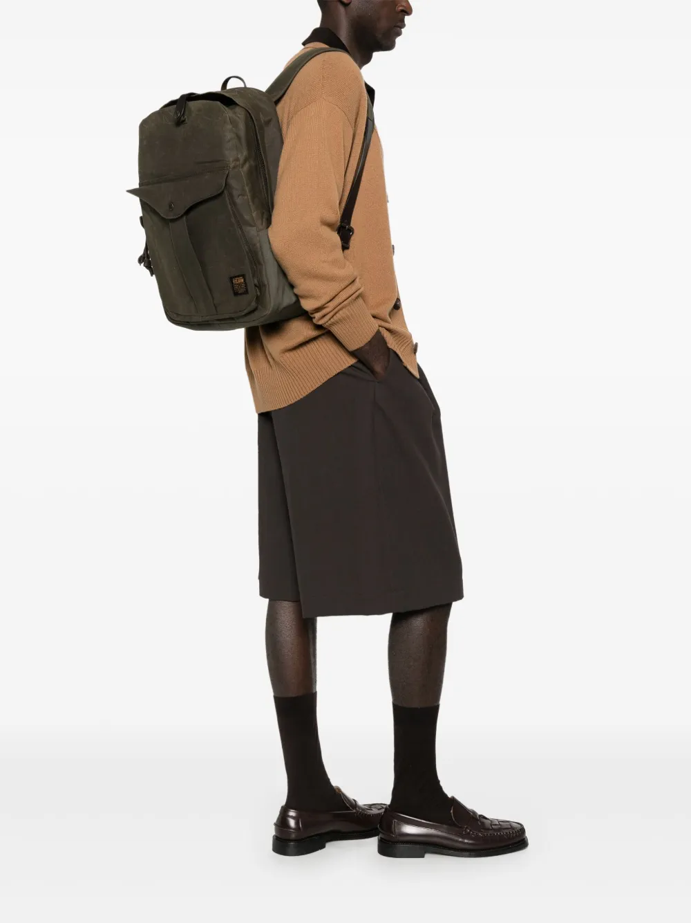 Filson Tin Cloth Journeyman Backpack Otter Green In Green
