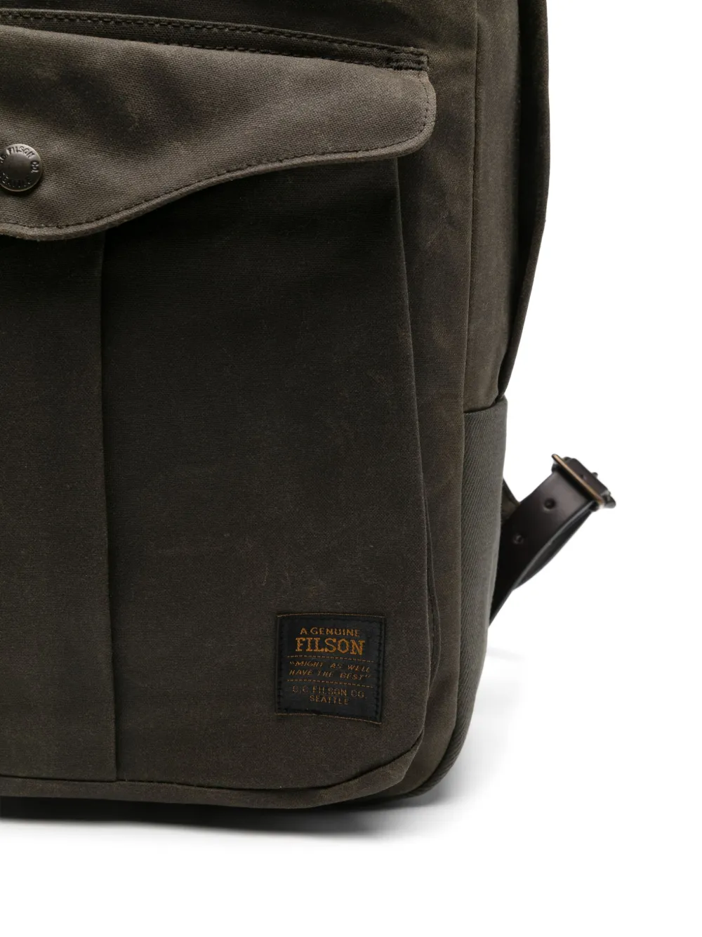 Filson Tin Cloth Journeyman Backpack Otter Green In Green