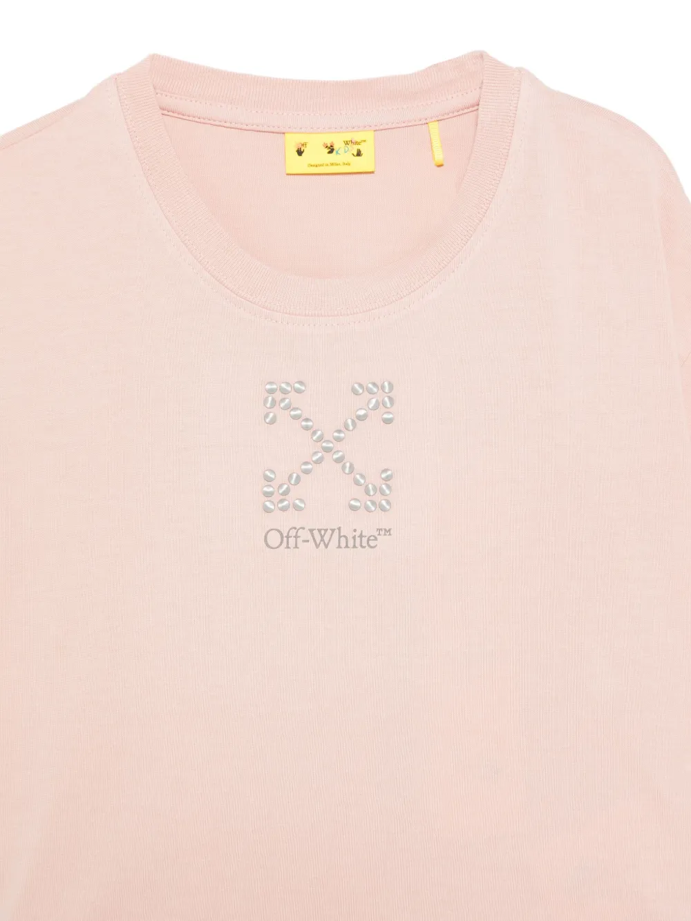 Off-White Kids T-shirt met logodetail Roze