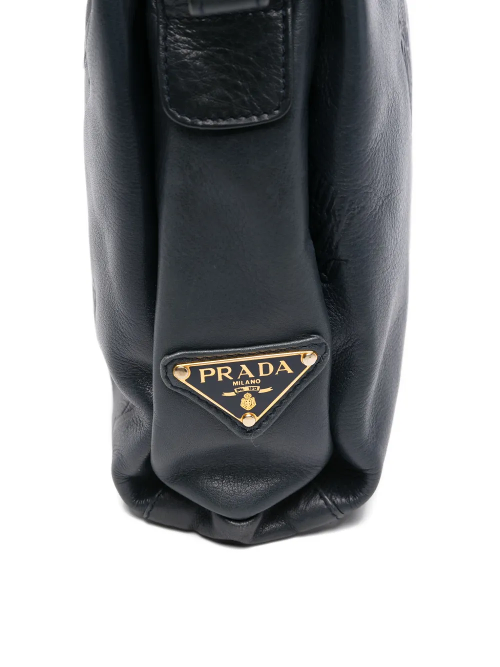Pre-owned Prada 1990s Triangle-logo Clutch Bag In Blue