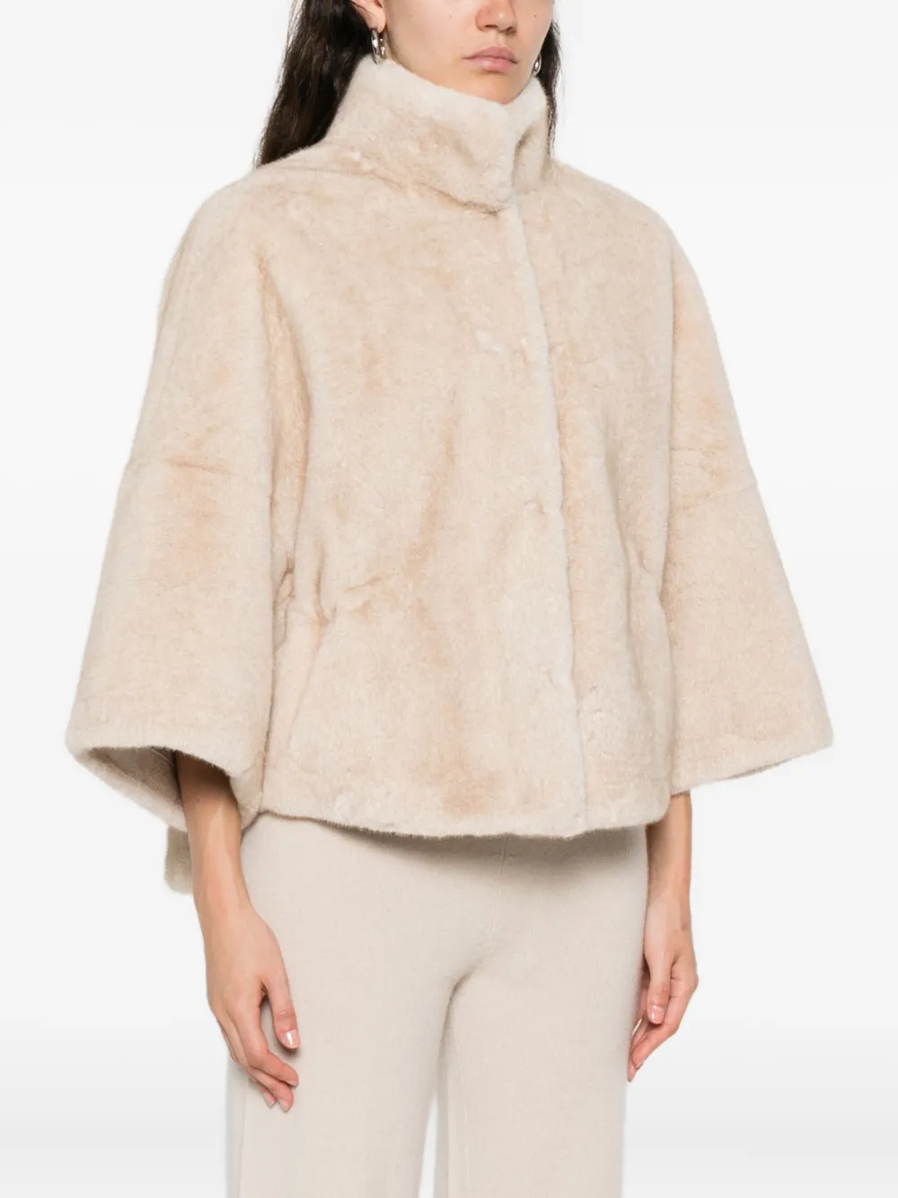 Valentini 1972 Funnel-neck Jacket In Neutral