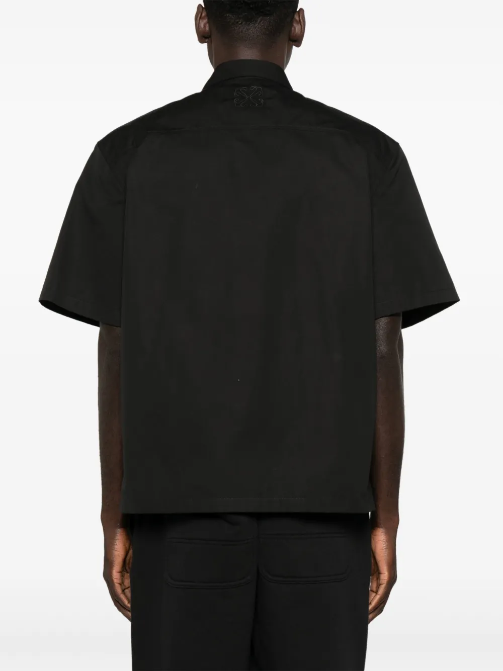 Off-White Overhemd met geborduurd logo Zwart