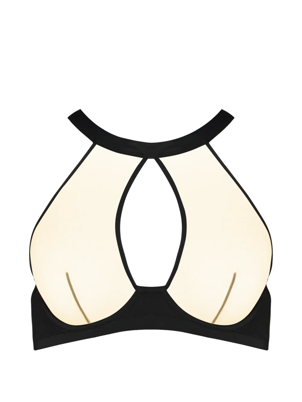 Maison Close keyhole-neckline plunge bra - Nero