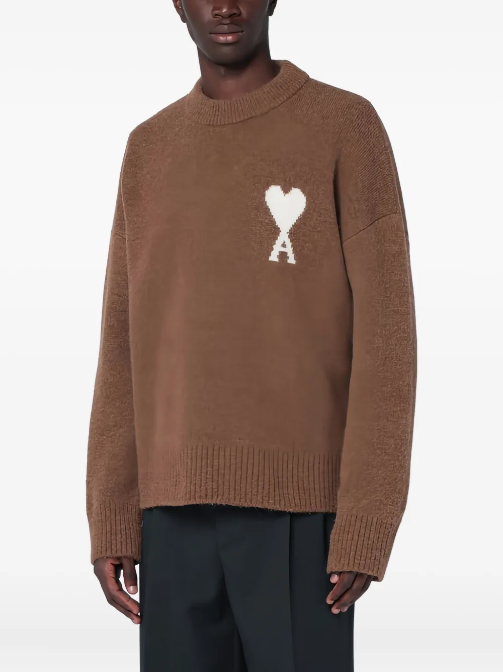 AMI Paris Ami de Coeur sweater | Brown | Image 1