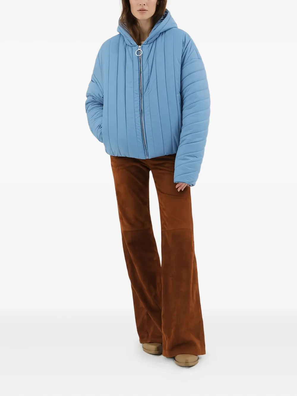 1989 Studio Hooded Bomber Jacket In Blue