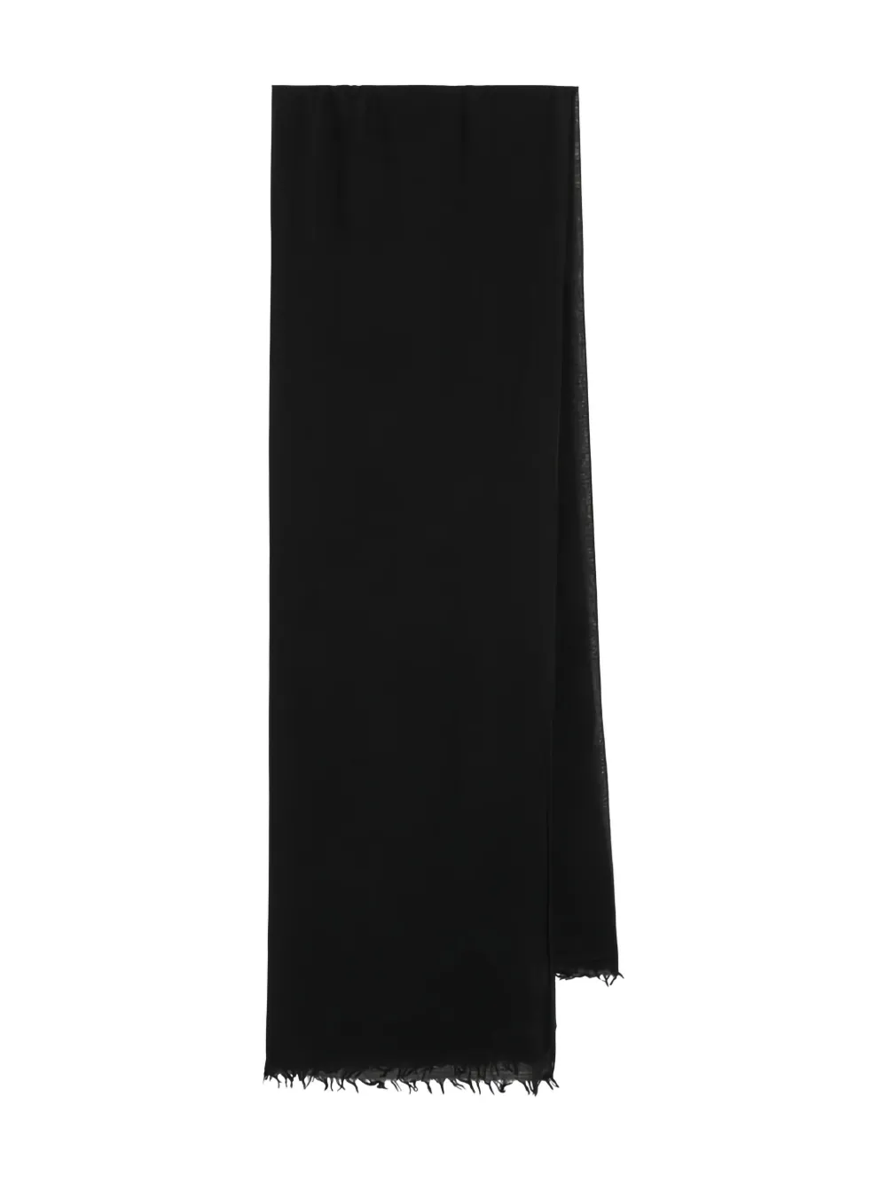 Destin fringed edges scarves - Schwarz