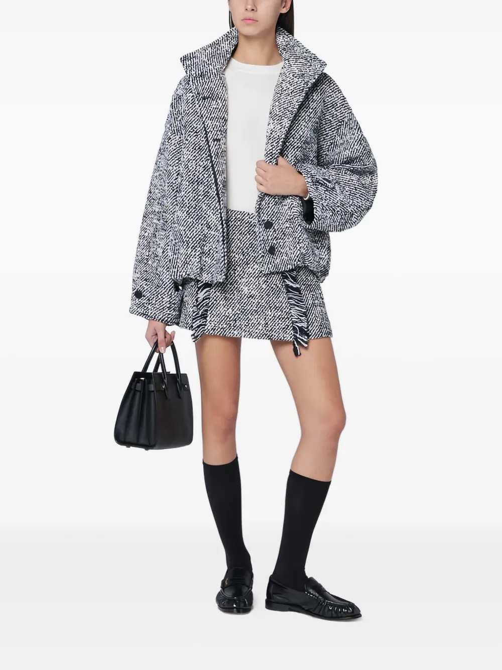 Durazzi Milano Mini-rok met franje - Zwart