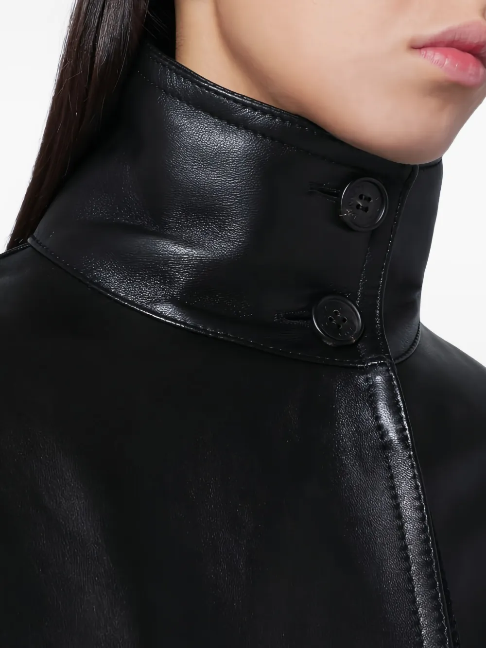 Durazzi Milano Leather Bomber Jacket In Black