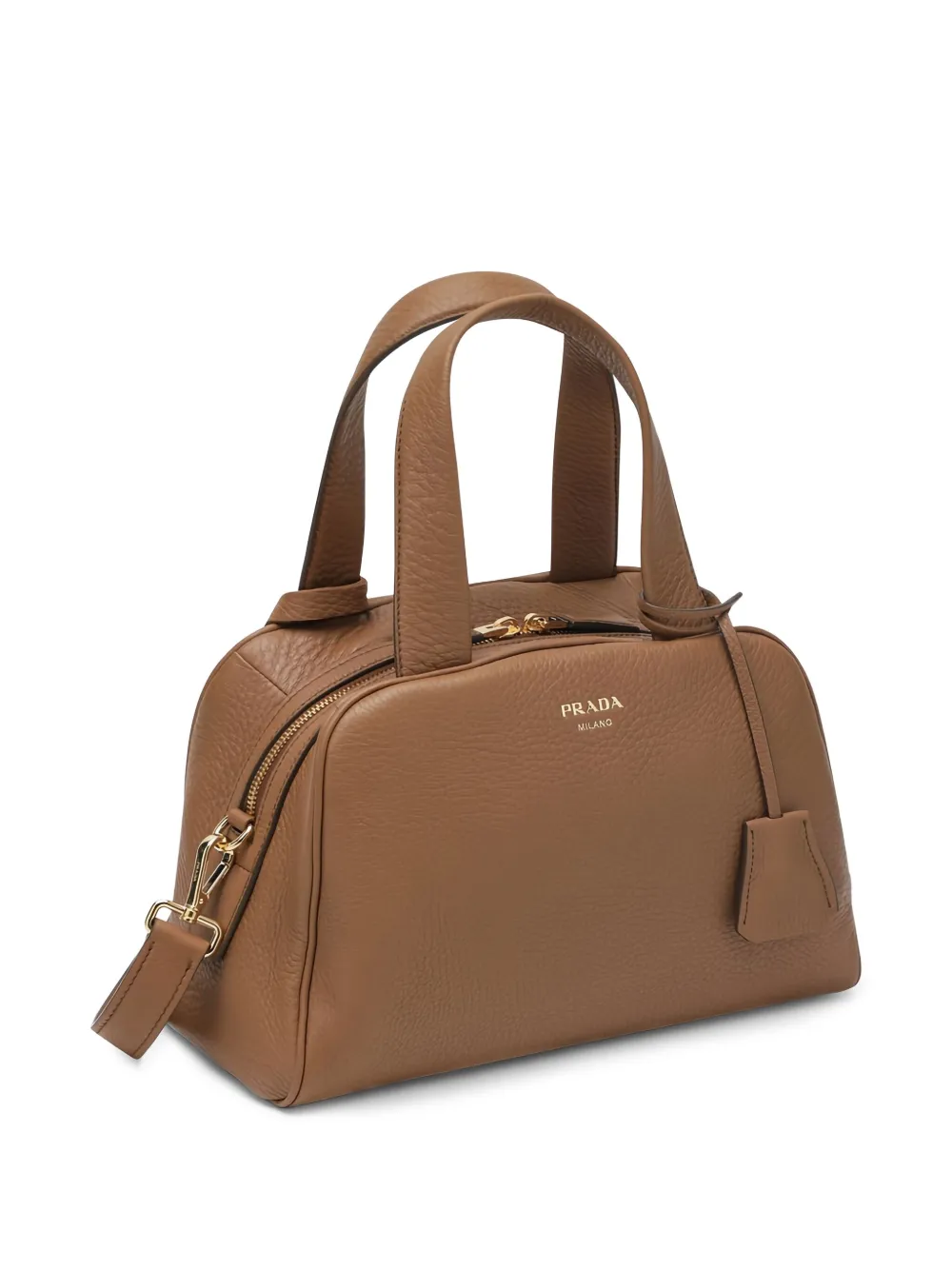 Prada medium leather tote bag - Marrone