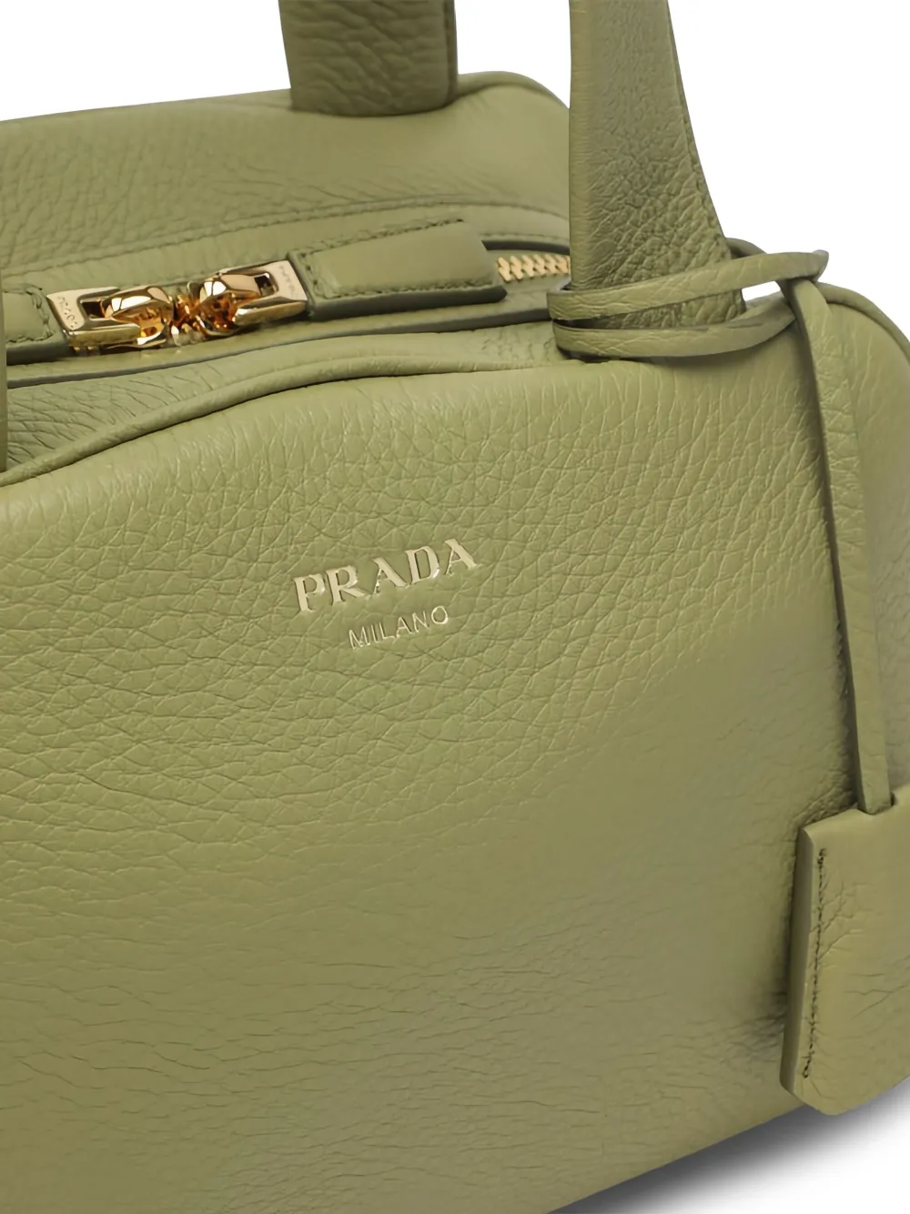 Prada Medium leren shopper Groen