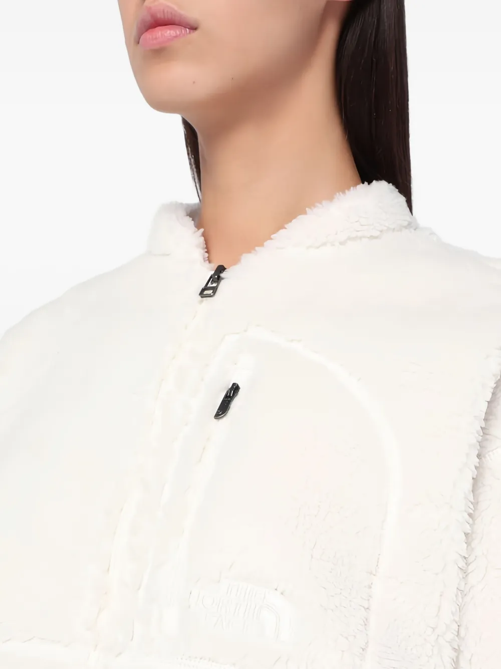 The North Face Zip-up Faux-fur Jacket In White