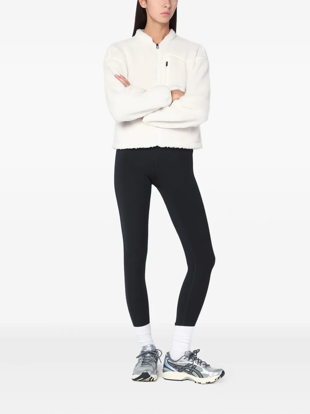The North Face Zip-up Faux-fur Jacket In White