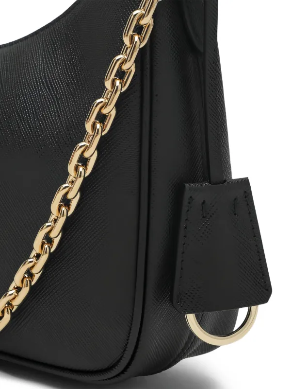 Prada Mini Re-Edition Tote Bag | Black | FARFETCH RO