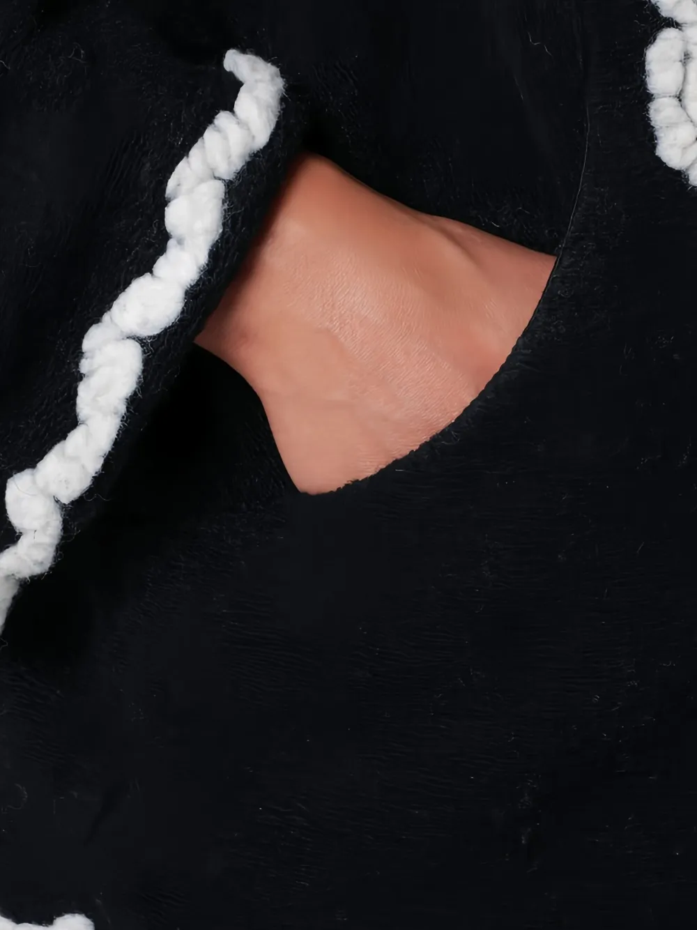 FARM Rio Jack met enkele rij knopen en bloemenprint Zwart