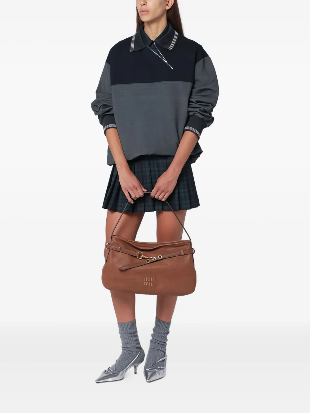 Miu Miu colourblock zip sweatshirt | Knitted Sweaters | Image 2