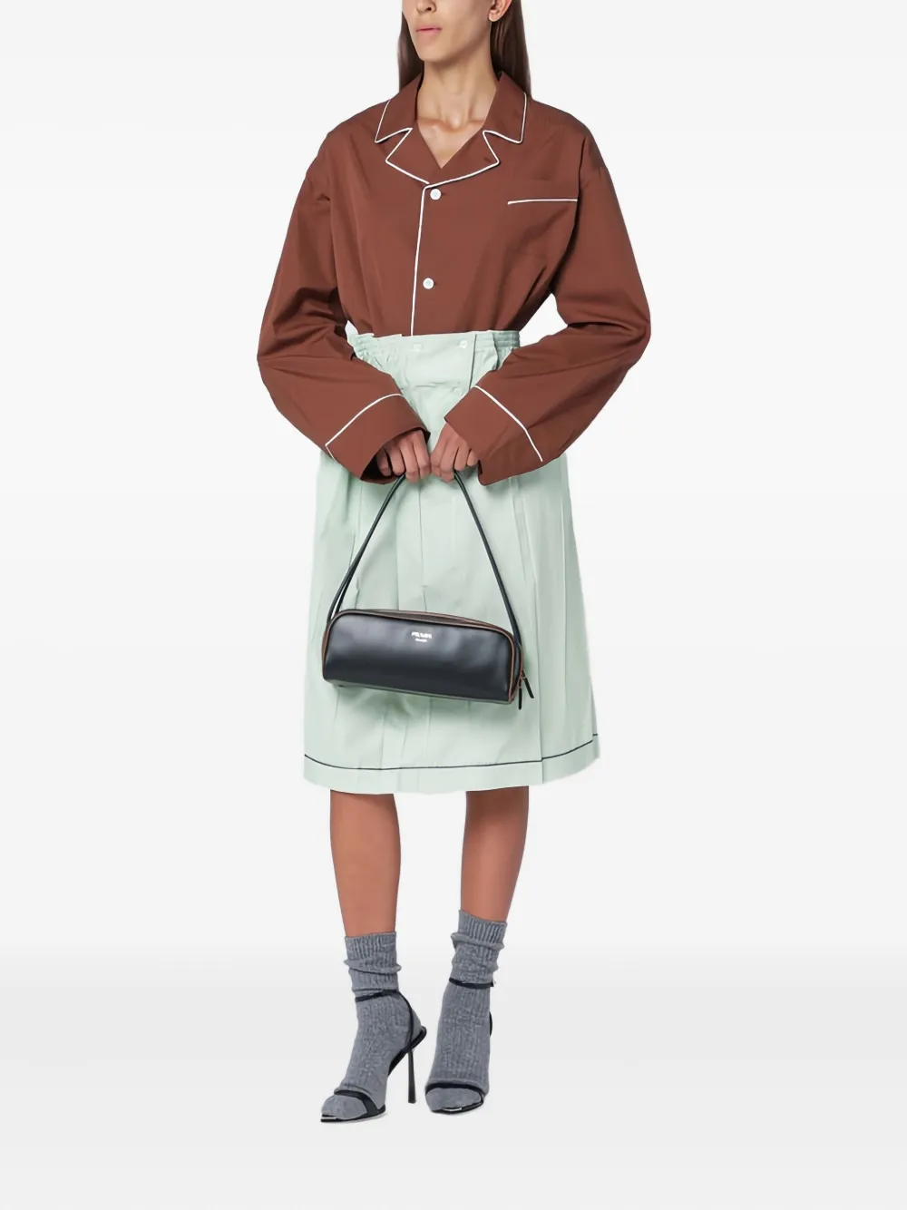 Prada long-sleeve pocket shirt - Bruin