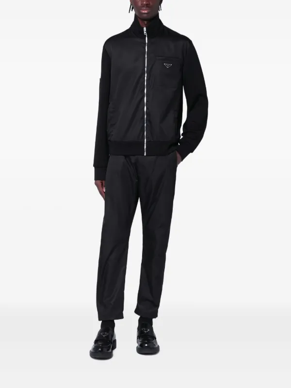 Prada Sweatshirt With Re-nylon Details | Black | FARFETCH