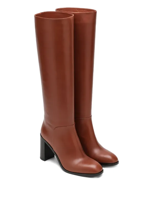 Sartore 90mm Leather knee-high Boots | Brown | FARFETCH