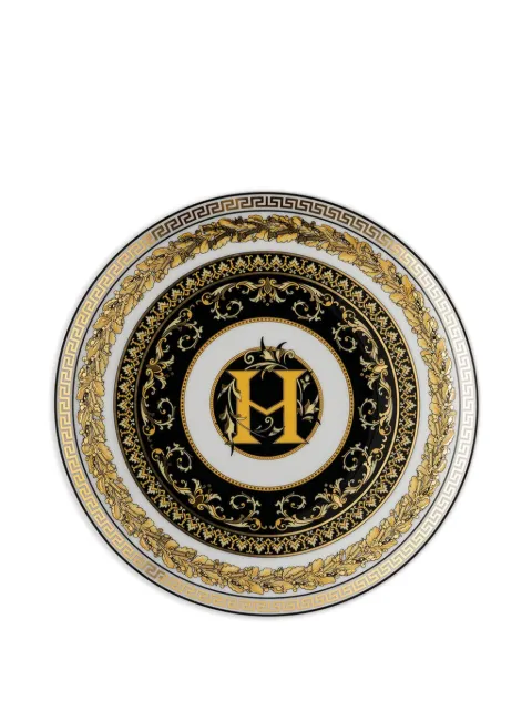 Versace Home Virtus Alphabet H decorated plate