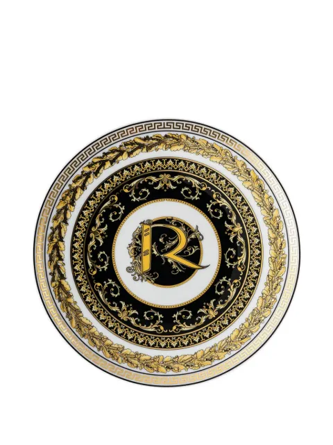 Versace Home Virtus Alphabet R decorated plate