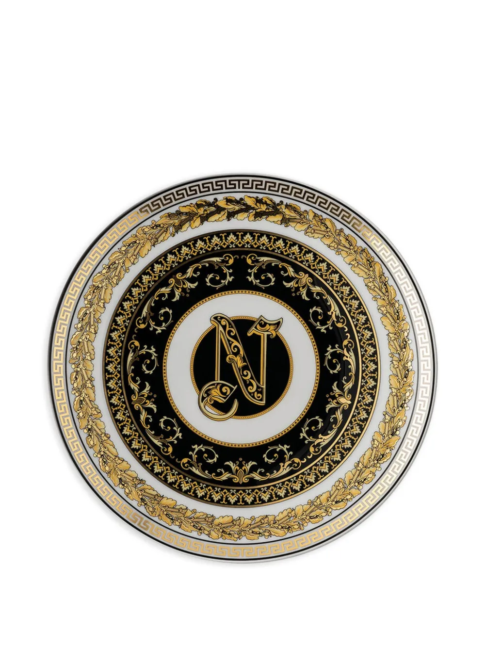 Versace Home صحن 'فيرتس ألفابيت N' مزين | أسود | Image 1