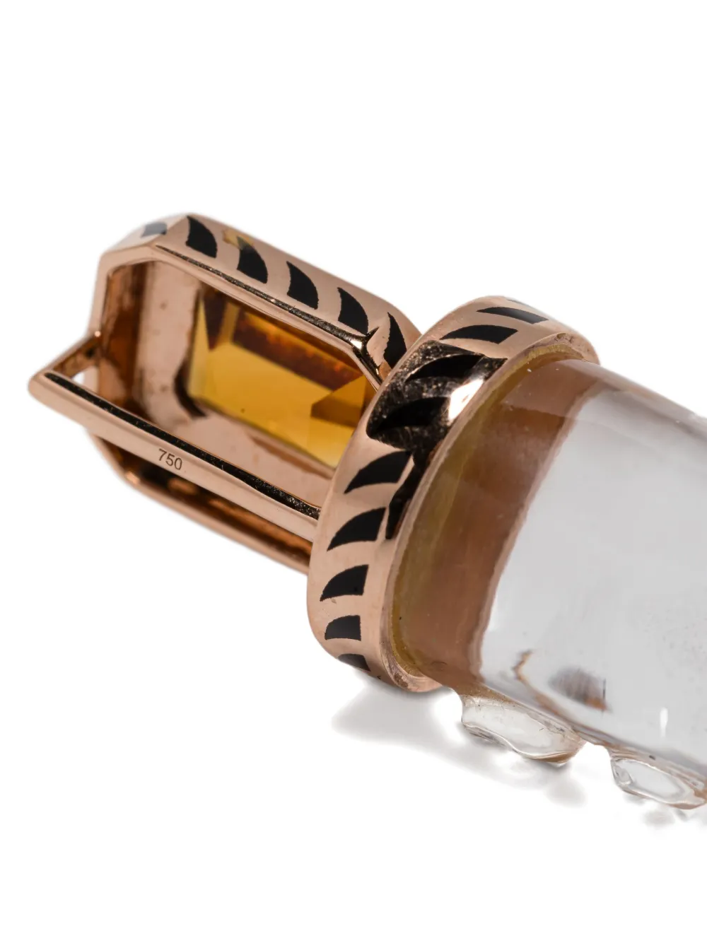 18k Rose Gold Tentacle Multi-Stone Pendant