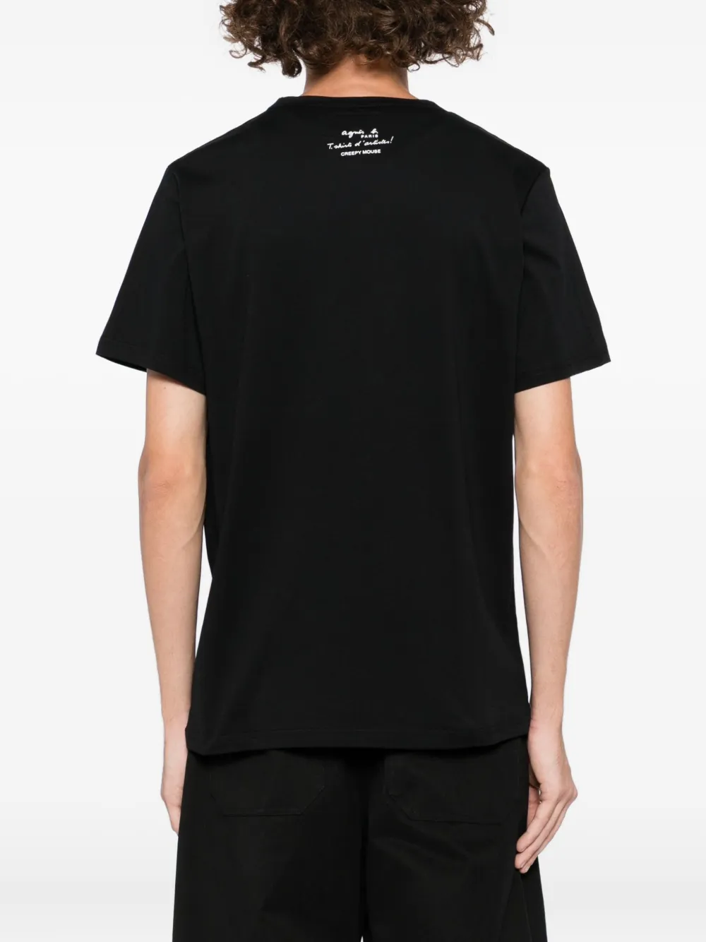 Agnès B. X Creepy Mouse Graphic-print T-shirt In Black