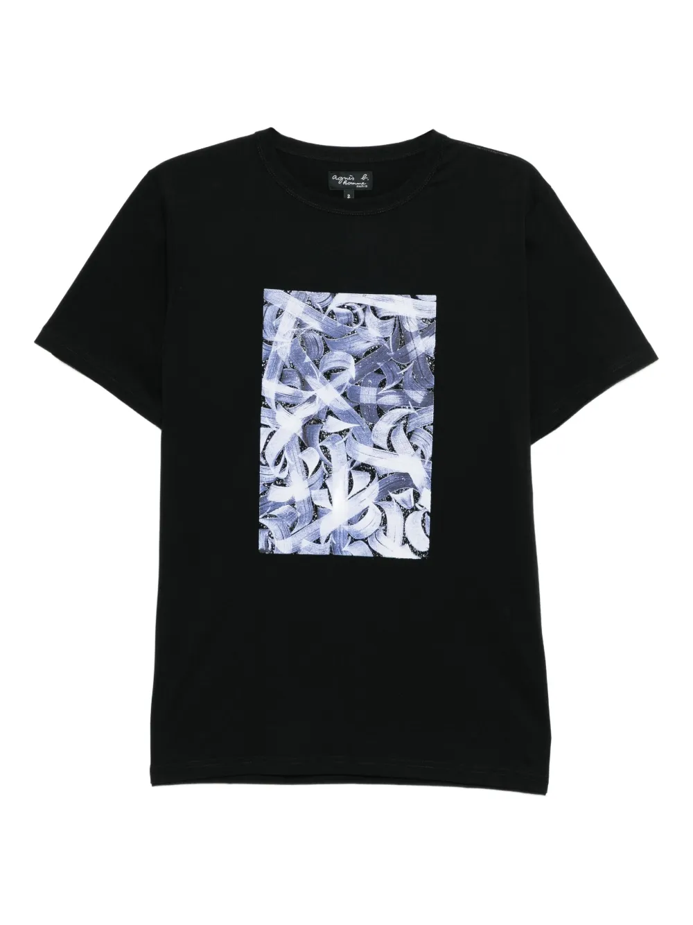 agnès b.  playera con estampado gráfico en colaboración con Creepy Mouse | negro | Image 1