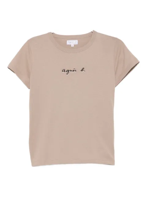 agnès b.  logo-embroidered T-shirt