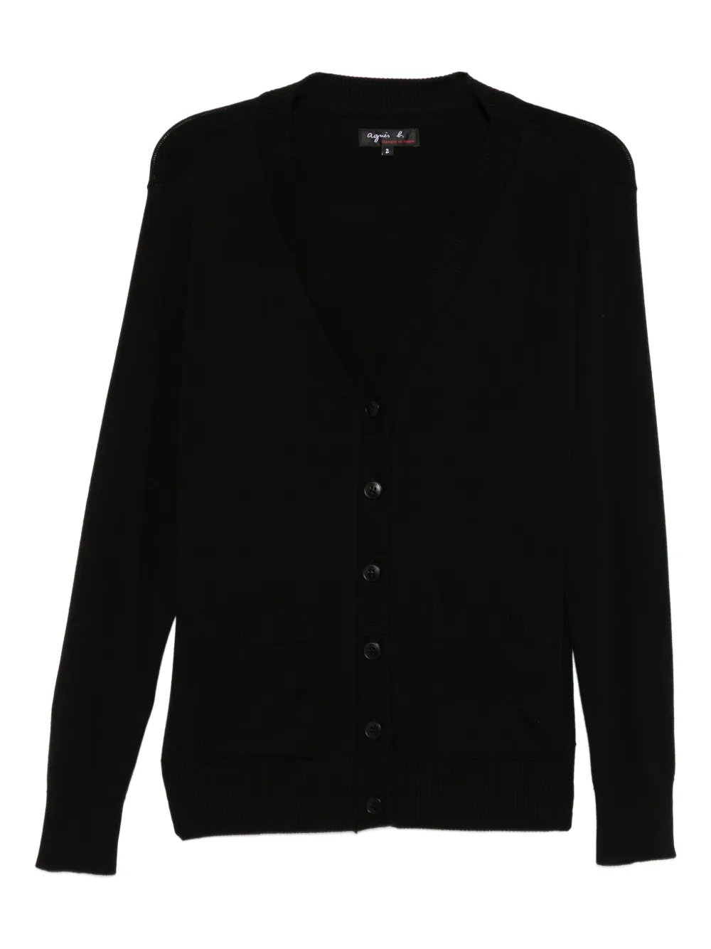 agnès b.  Homme cotton cardigan | Black | Image 1