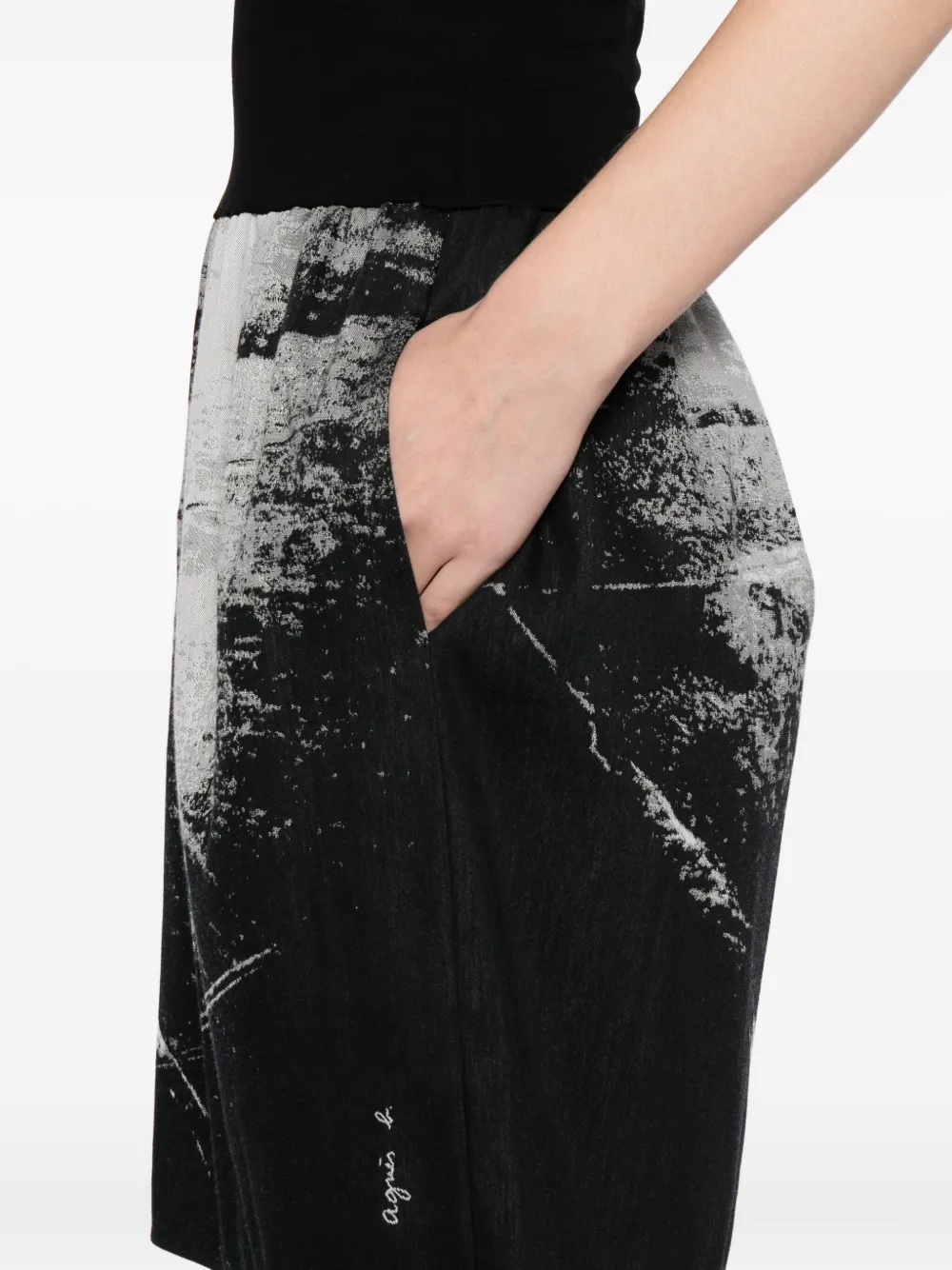 Agnès B. Celena Reflet Skirt In Black