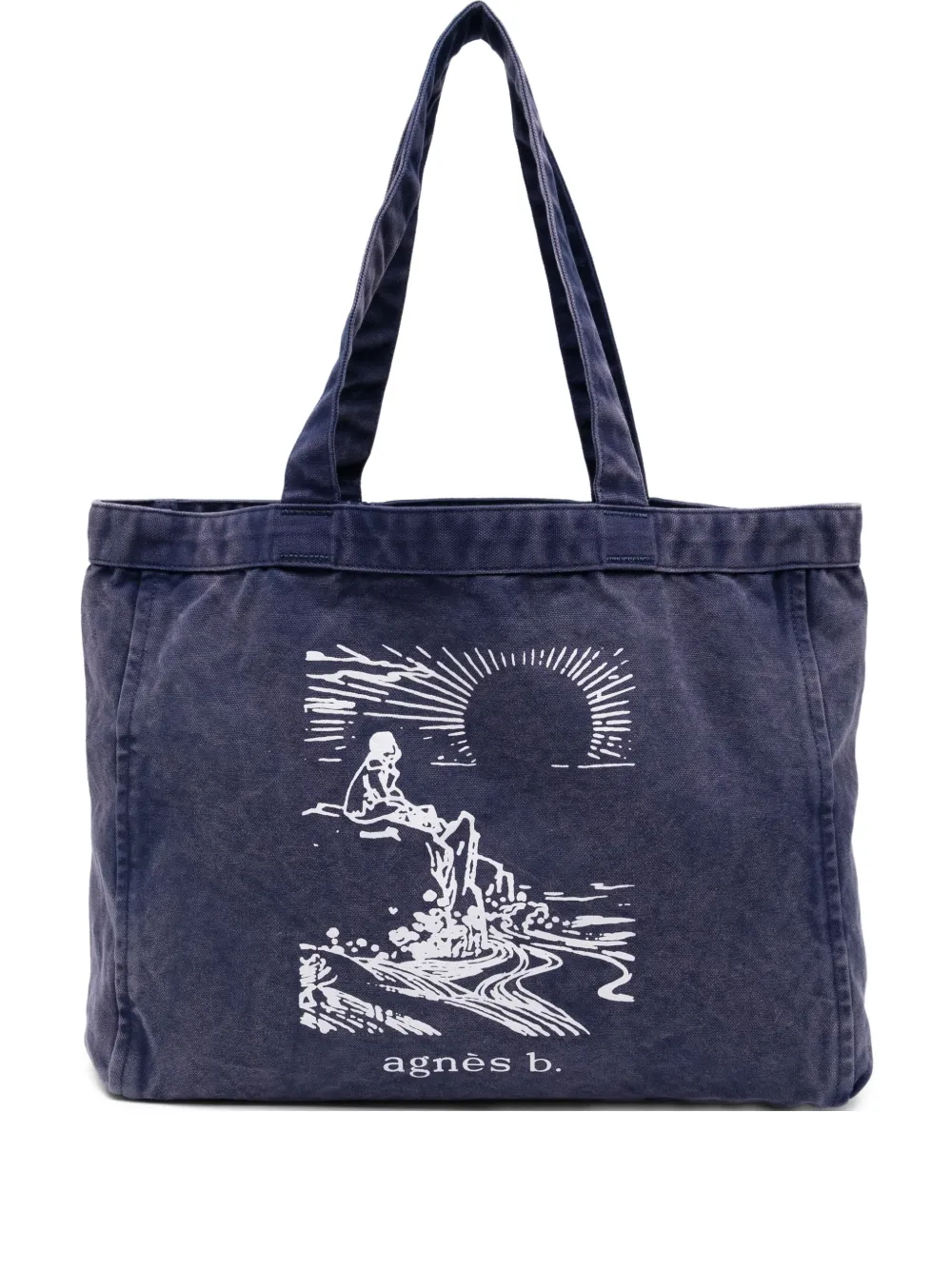 agnès b.  large Sunset tote bag | Blue | Image 1