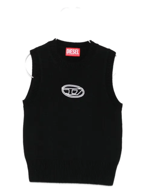 Diesel Kids logo-embroidered vest