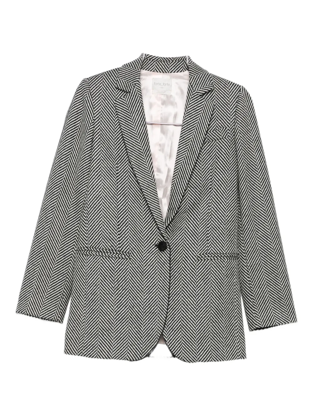 Forte Forte Blazer con motivo pied-de-poule - Grigio