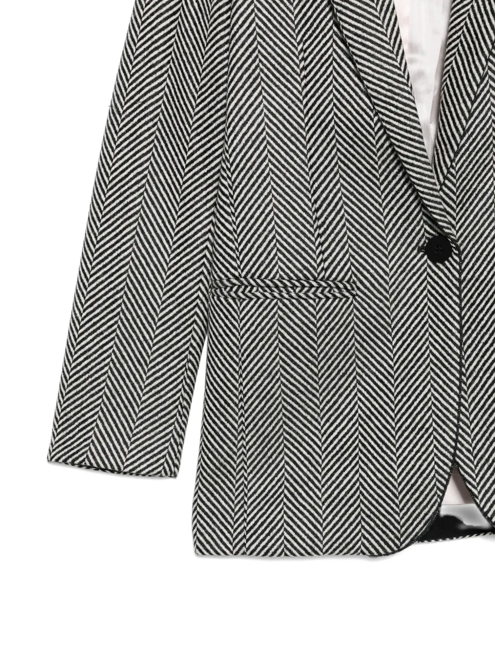 Forte Forte Herringbone-pattern Blazer In Gray