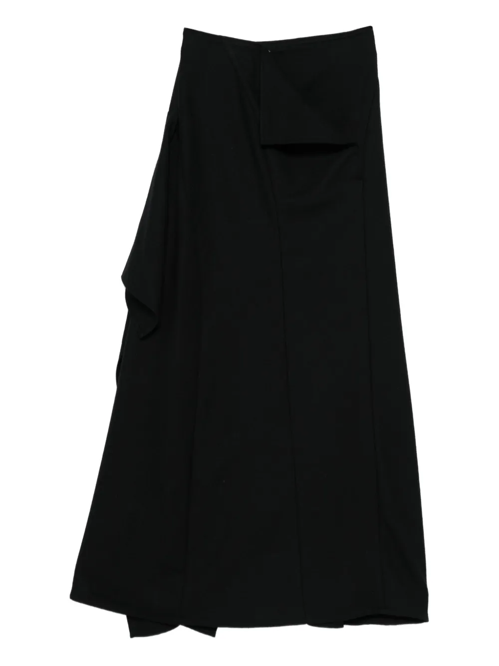 Yohji Yamamoto panelled skirt - ブラック Yohji Yamamoto panelled skirt - ブラック