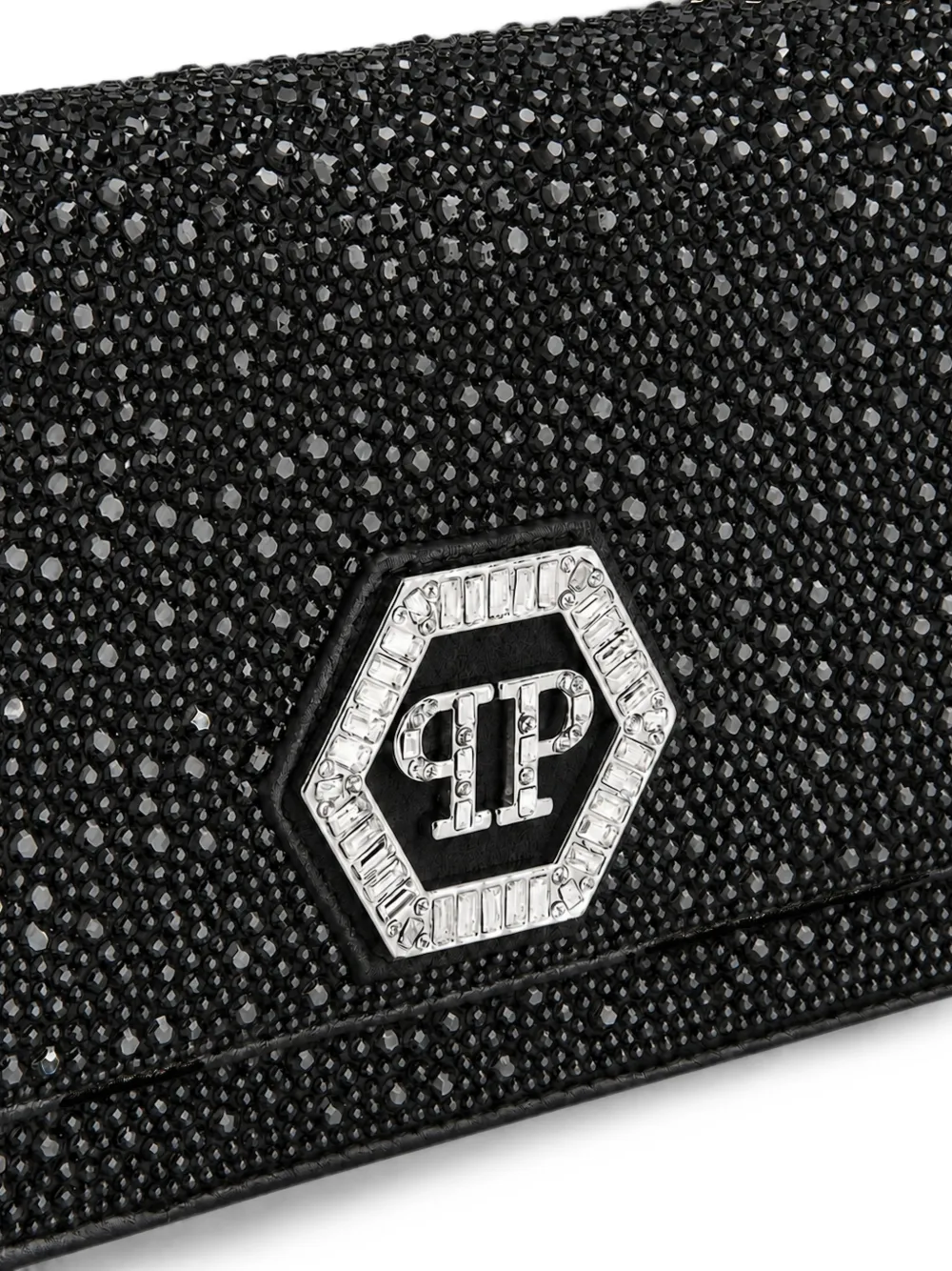 Philipp Plein Zeshoekige tas met stras Zwart