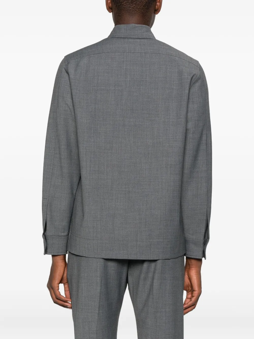 Gran Sasso Shirtjack met klepzak Grijs