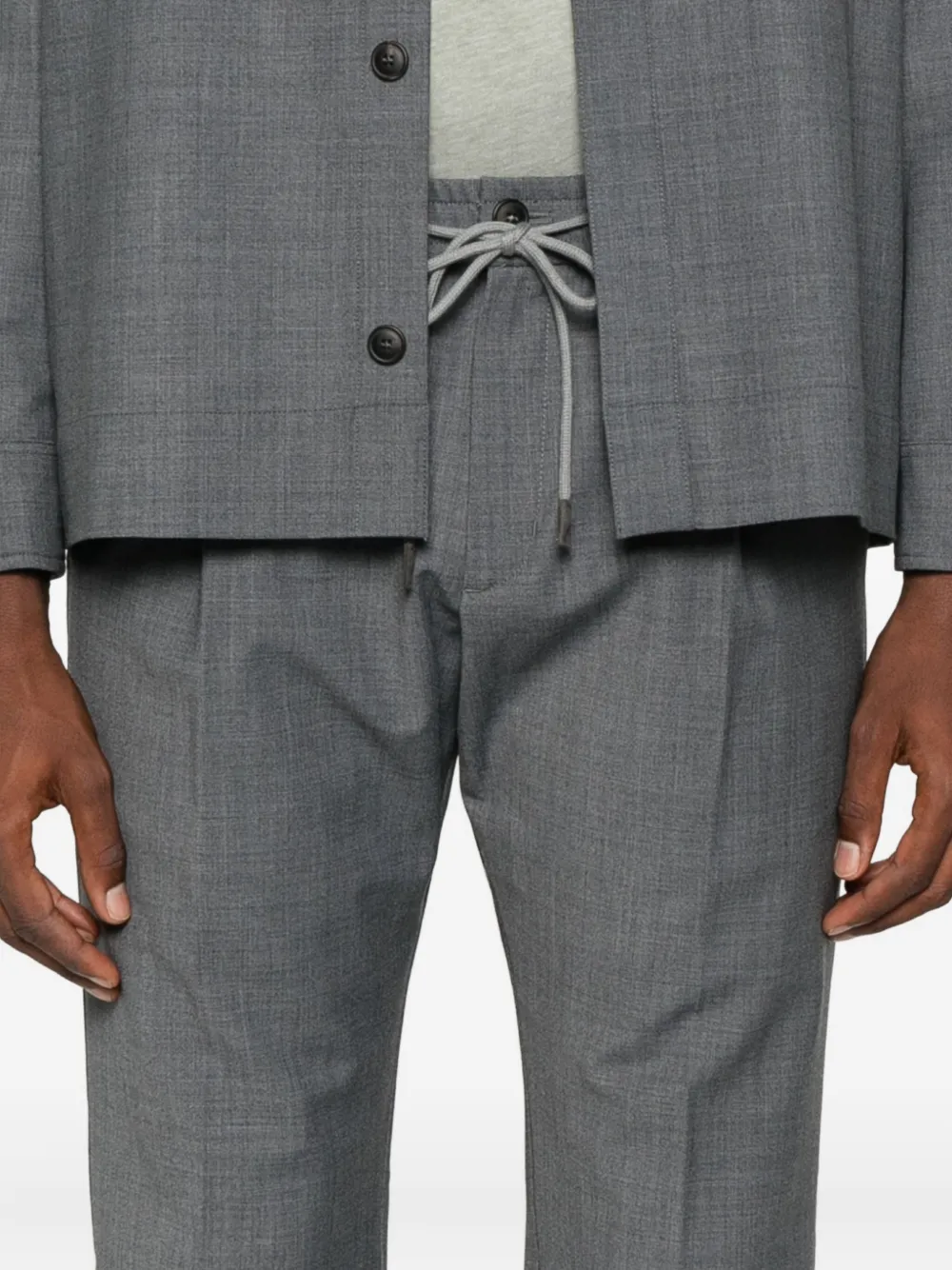Gran Sasso Broek met trekkoordtaille Grijs