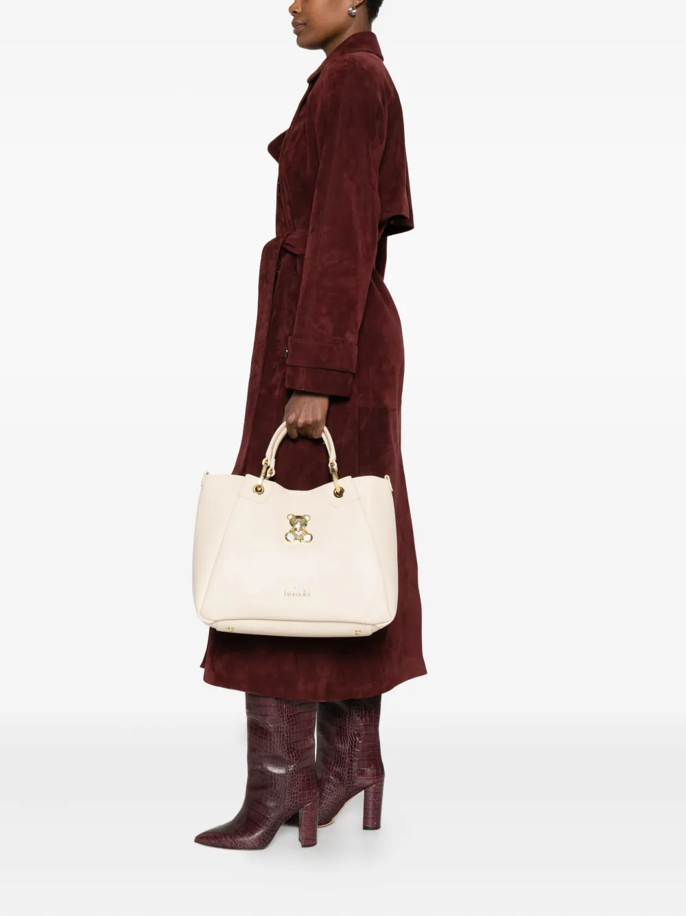Braccialini Teddy-appliqué tote bag - Beige