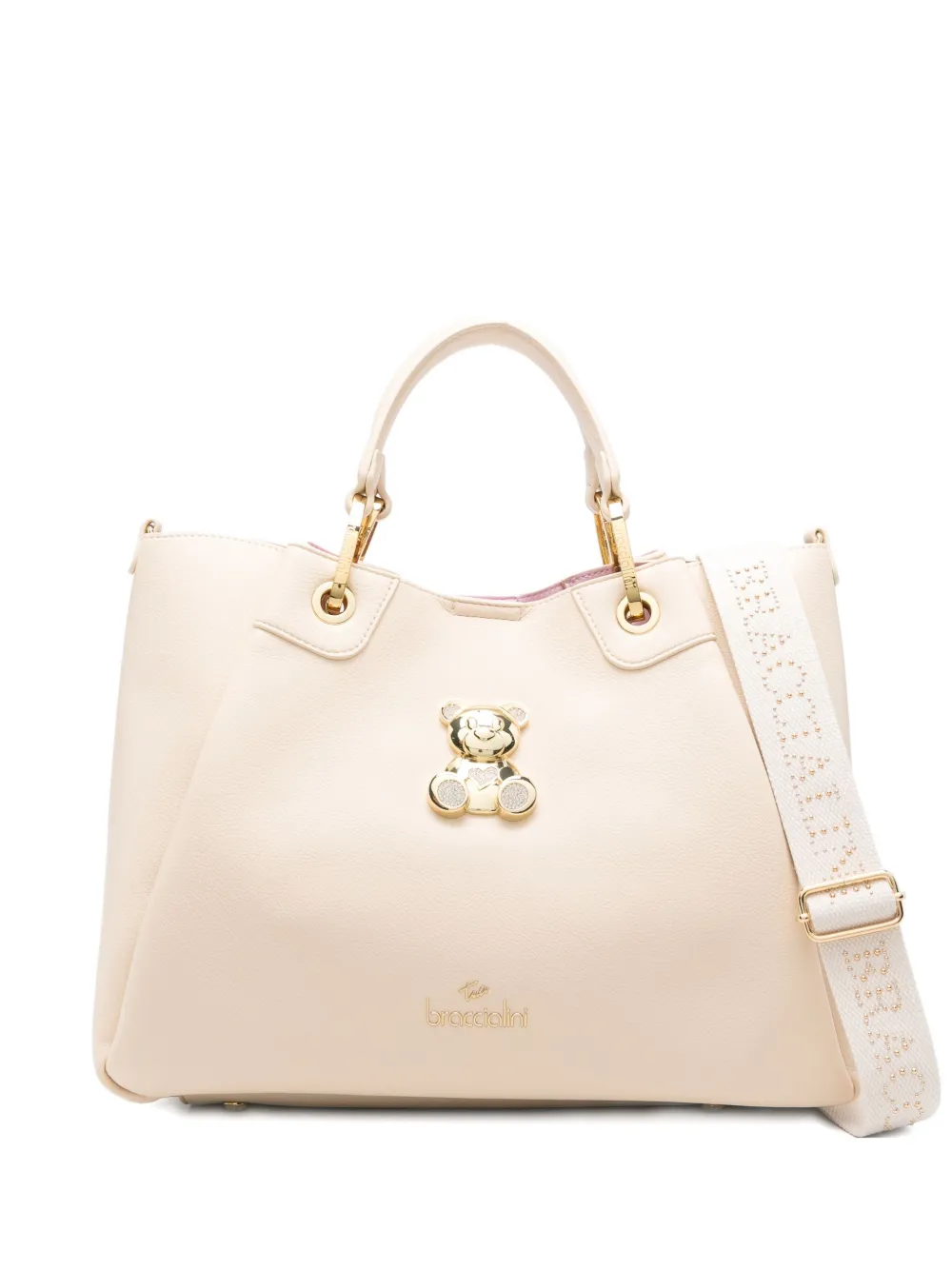Braccialini Teddy-appliqué Tote Bag In White