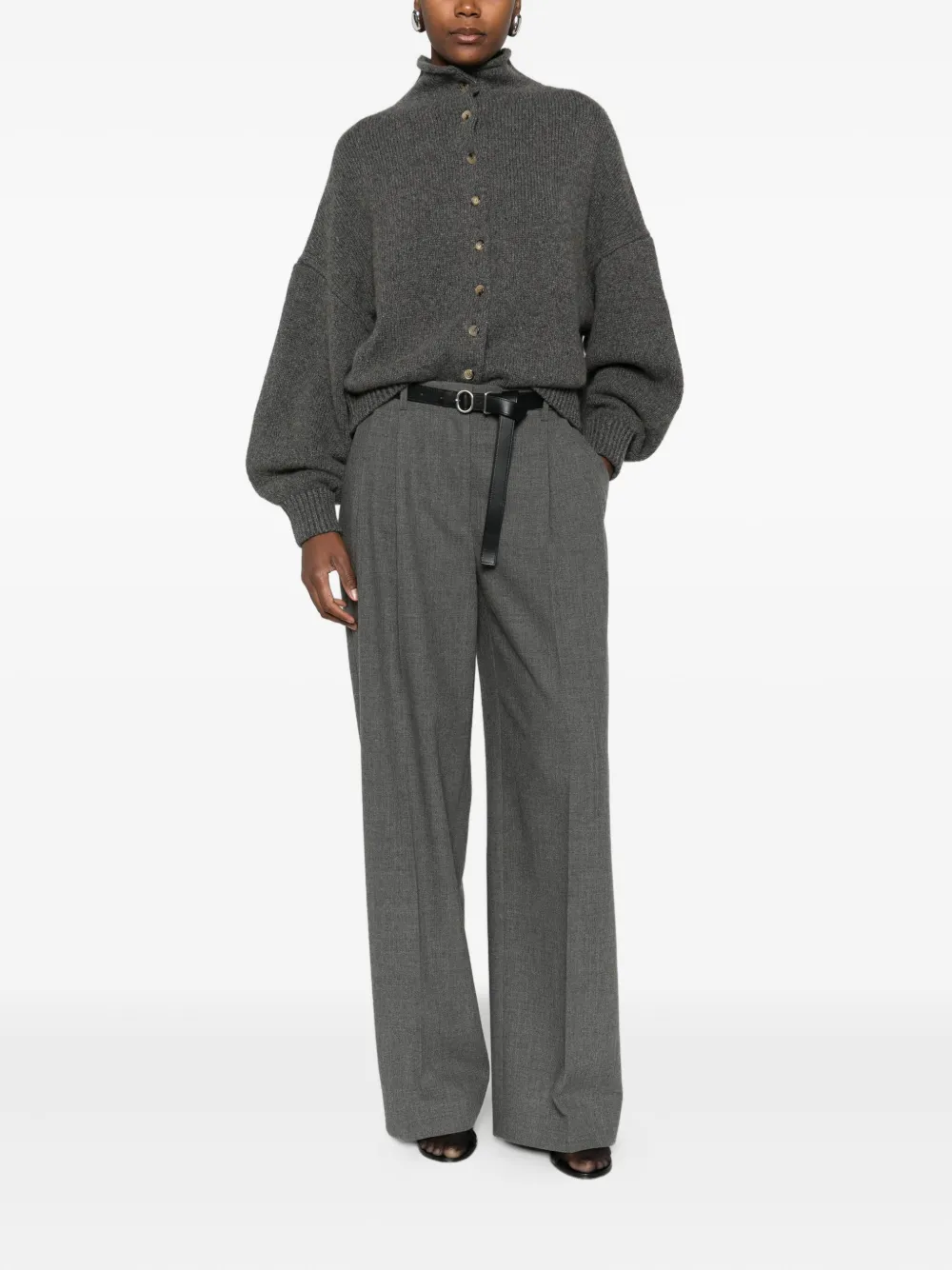 Khaite Buttoned Cardigan In Gray