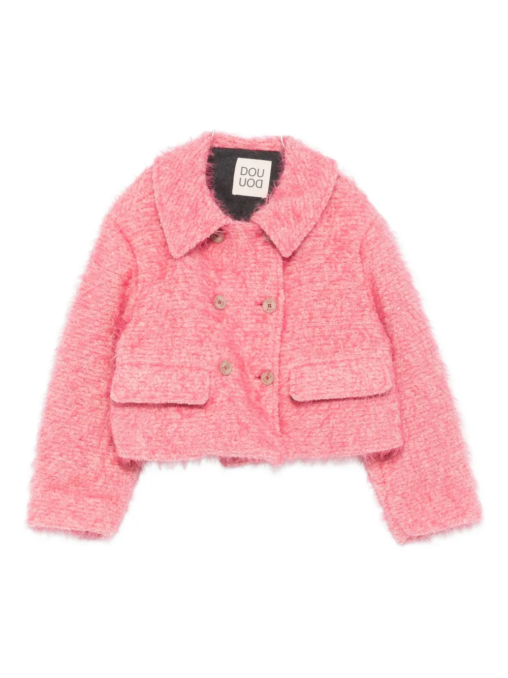 Douuod Double-breasted Coat In Pink