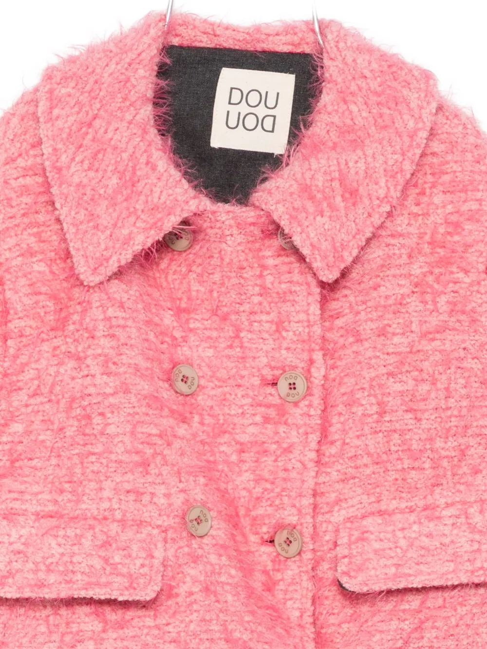 Douuod Double-breasted Coat In Pink