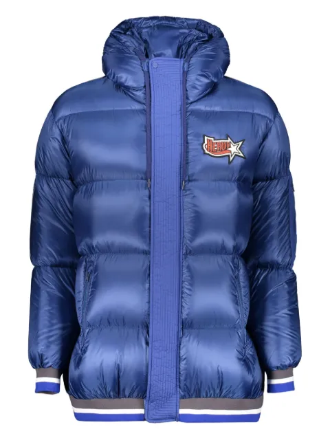 Herno logo-patch hooded puffer jacket