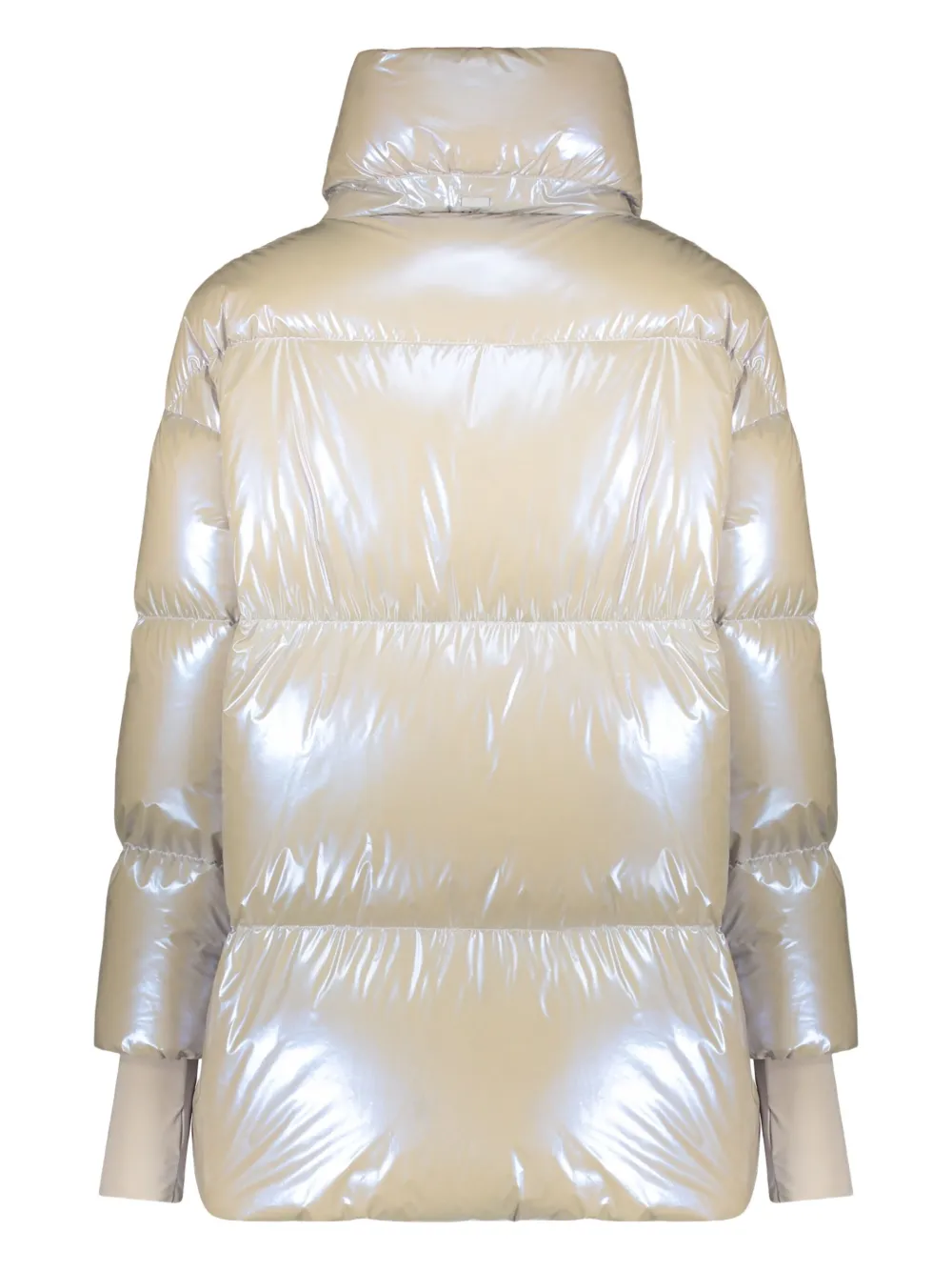 Herno Laminar Drawstring-collar Puffer Jacket In Gray