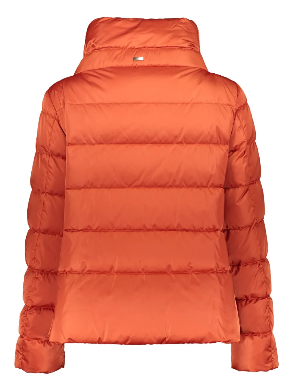 Herno Stand Up-collar Zip-up Puffer Jacket In Orange