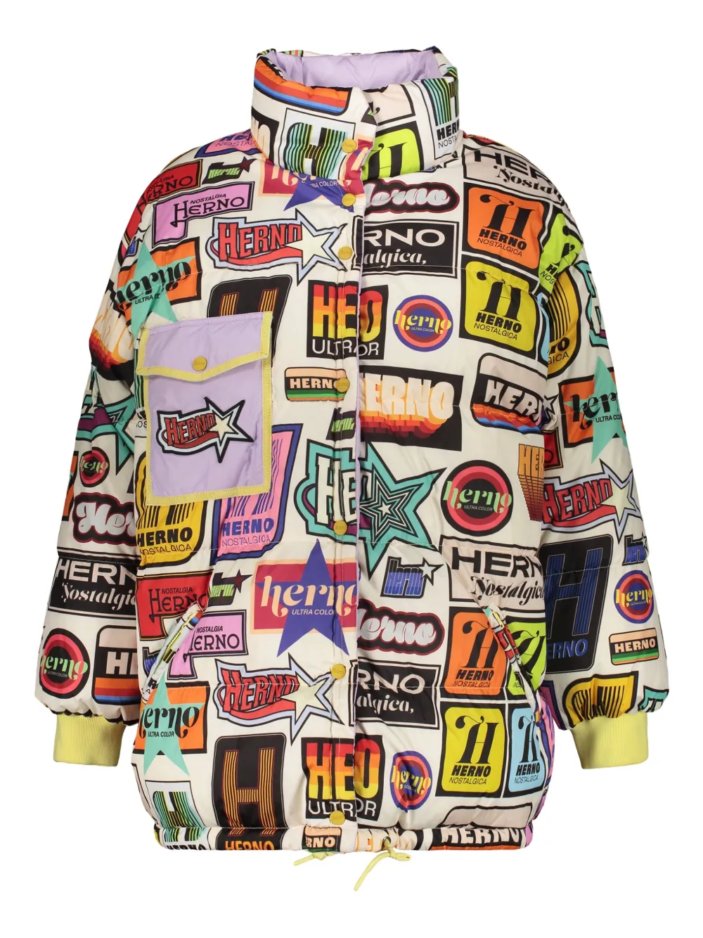 Herno Printed Reversible Puffer Jacket In Multi