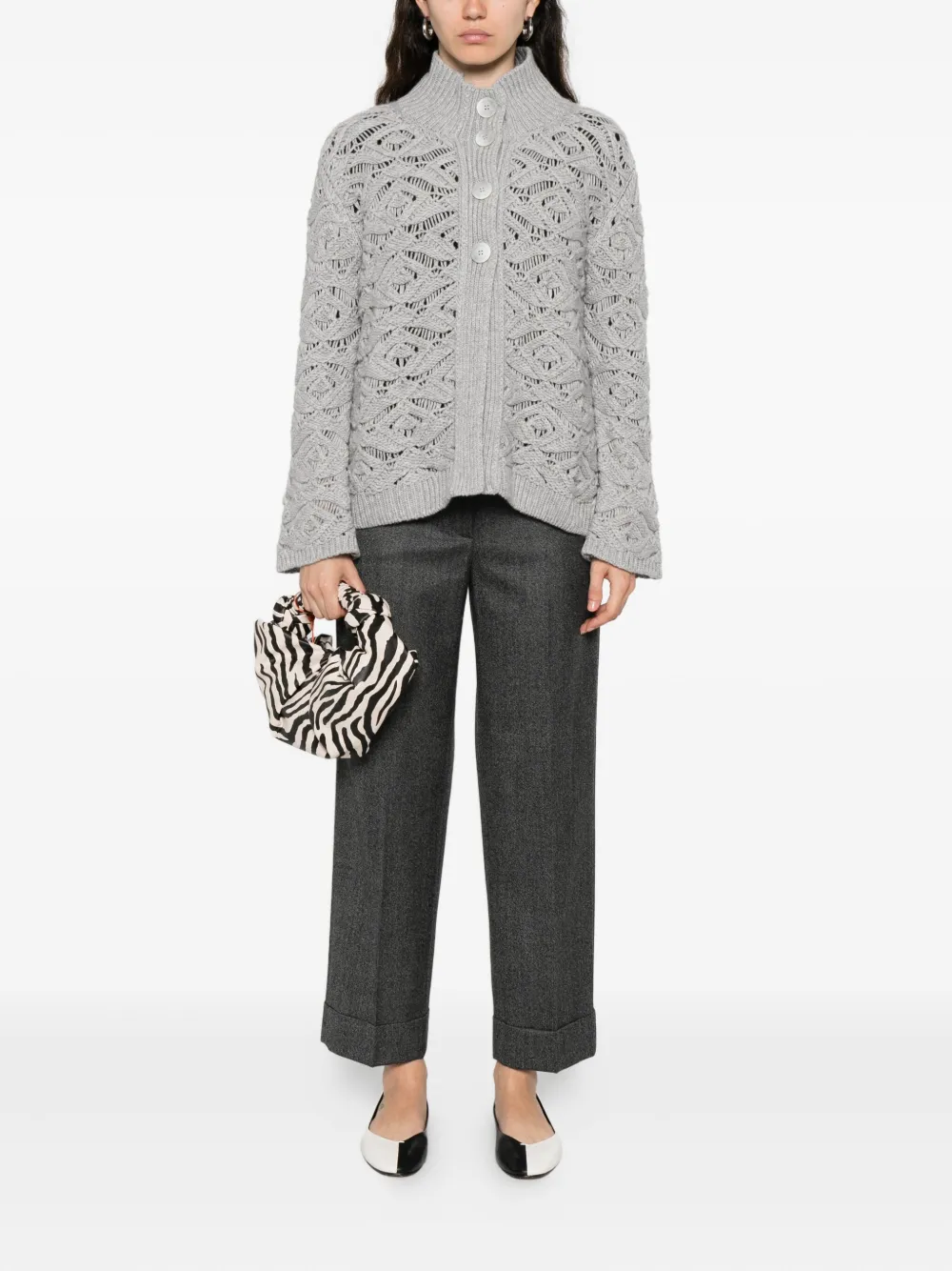 TABARONI CASHMERE open-knit cardigan | Cardigans | Image 2